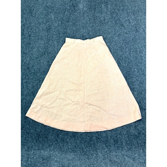 Dresses & Skirts - Vintage Bobbie Brooks Peach‎ A-Line Midi Skirt Womens Size 7 Retro Cottagecore